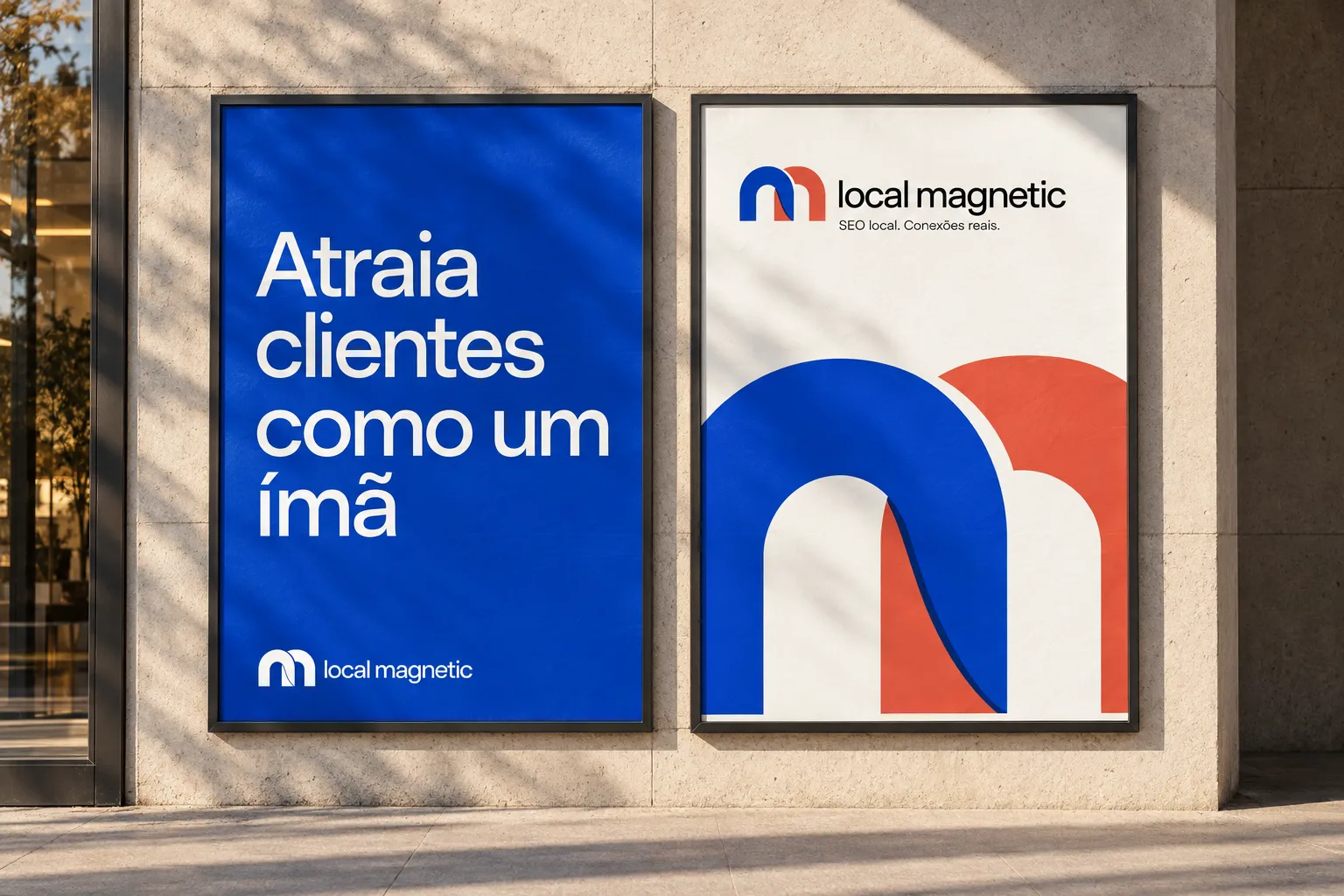 Estudo conceitual da marca Local Magnetic em peça de presença urbana